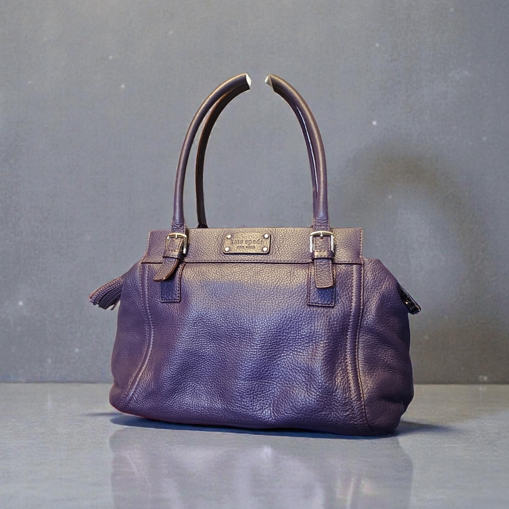 Kate Spade Elegant Purple Leather Handbag